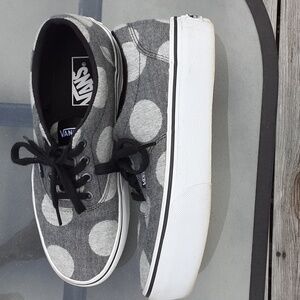 Vans Gray Polka Dot Shoes